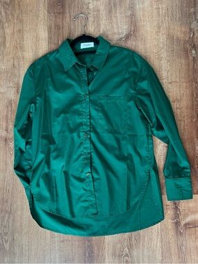 The Frankie Shop | Green Cotton Button-Up